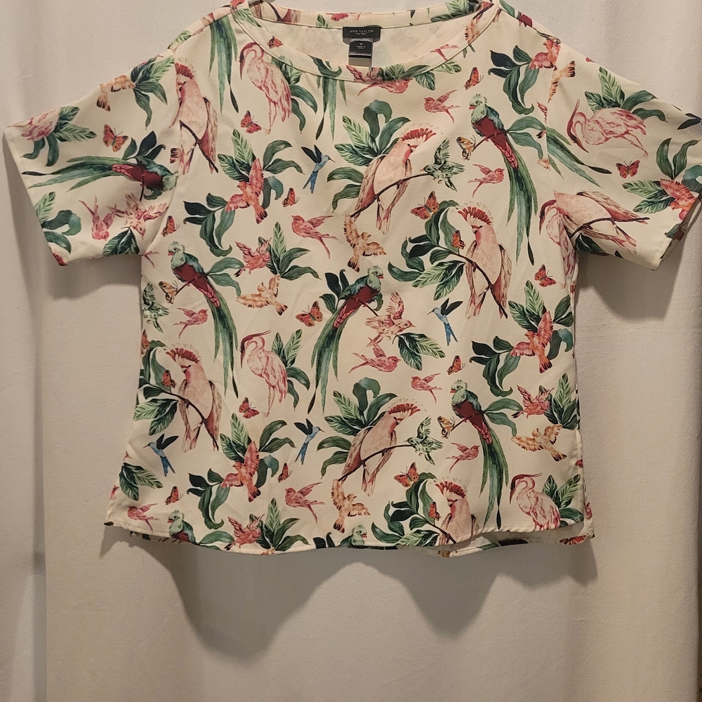 Floral and Bird Print Top